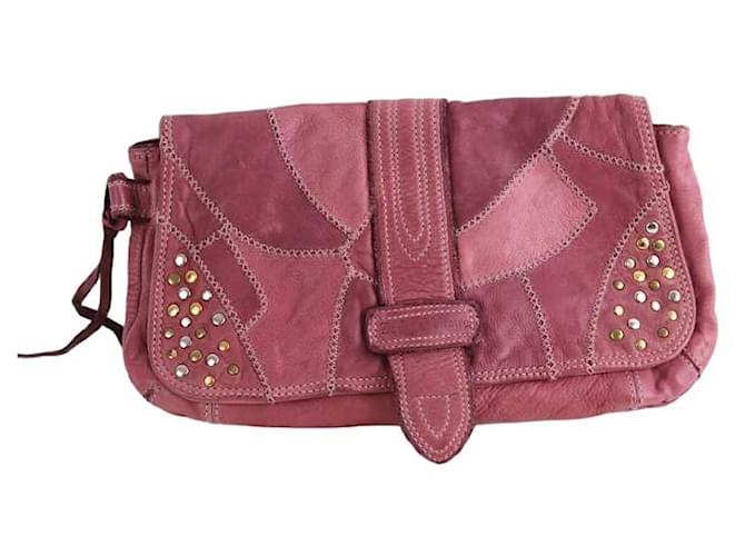 Zadig & Voltaire Leather Clutch Bag Pink  ref.1333888