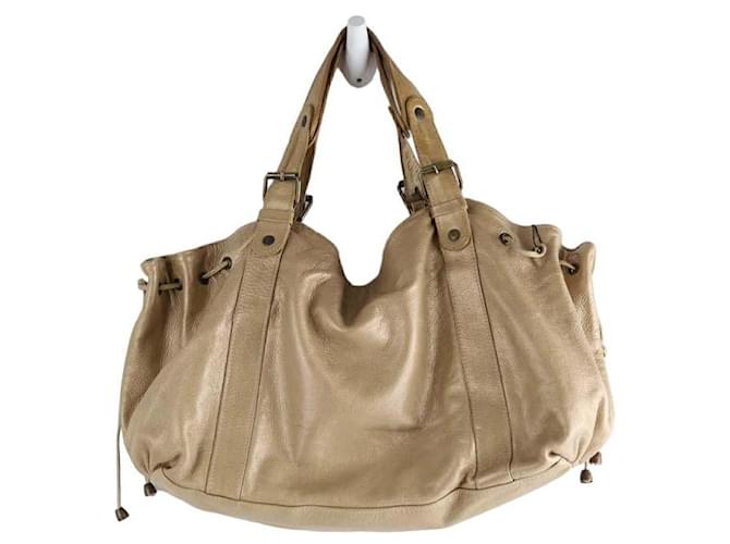 Gerard Darel Leather Handbag Beige  ref.1333890