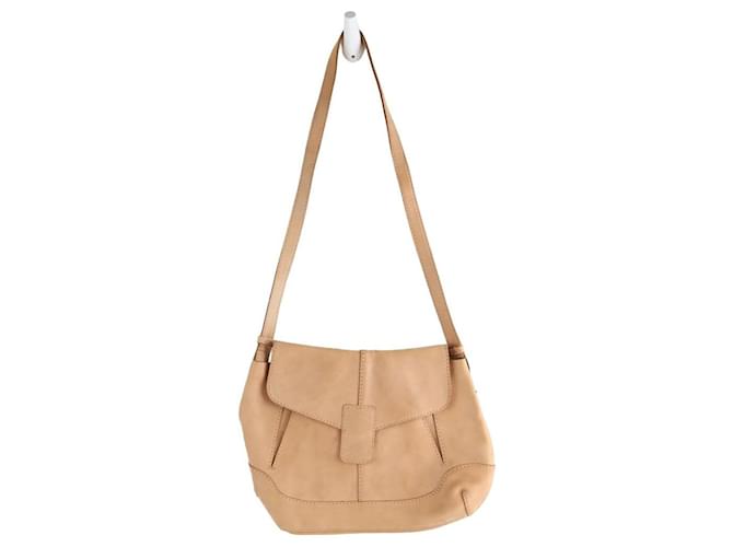 Vanessa Bruno Leather shoulder handbag Beige  ref.1333895