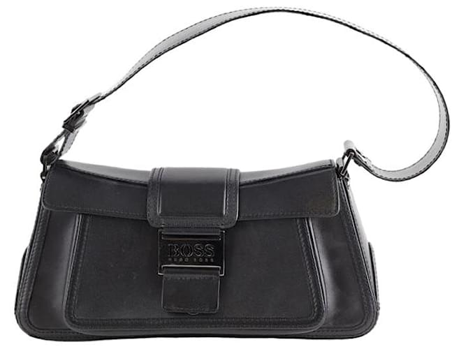 Hugo Boss Leather shoulder bag Black  ref.1333898