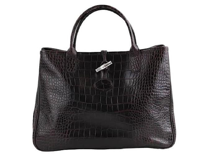 Longchamp Leather Handbag Brown  ref.1333900