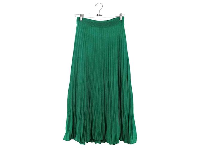 Maje Green skirt Polyester  ref.1333905