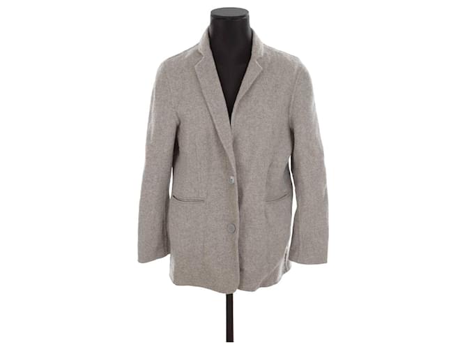 Sandro Wool jacket Grey  ref.1333906