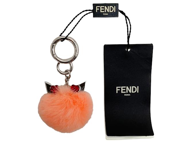 Autre Marque Fendi Pink Mink Monster Keychain Fur  ref.1333965