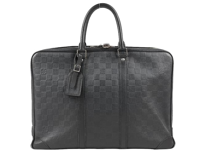 Louis Vuitton Damier Infini Porte Document Voyages N41146 Black Leather  ref.1333994