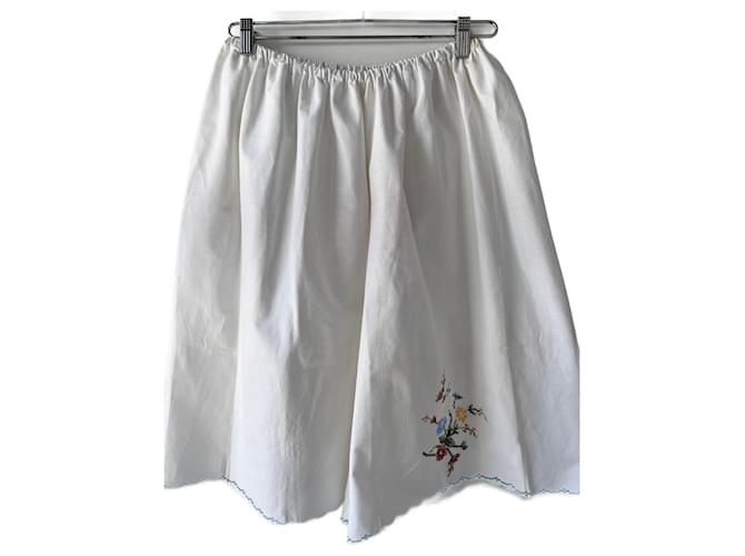 Autre Marque handmade deadstock embroidered pillowcase shorts Cotton  ref.1334020