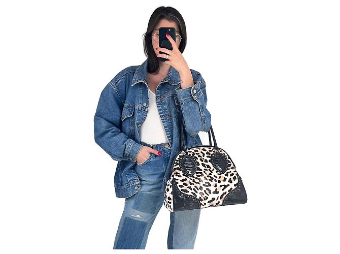 Bolsa de leopardo Alaïa Pony Hair