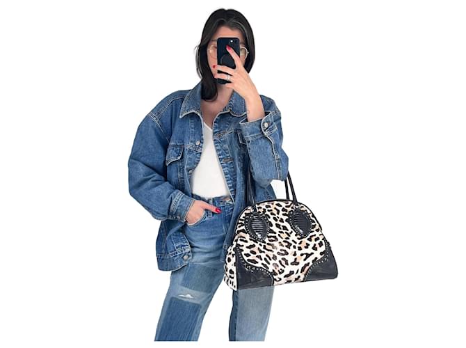 Alaïa Pony Hair leopard bag Pony-style calfskin  ref.1334027