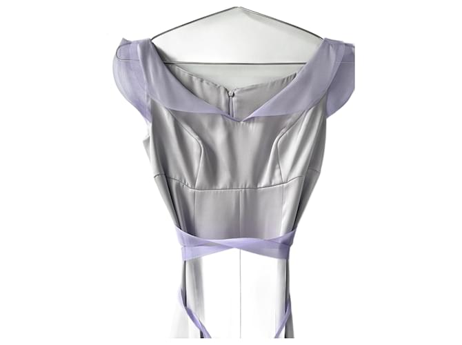 Emporio Armani Armani Prive lavender dress Silvery Silk  ref.1334031