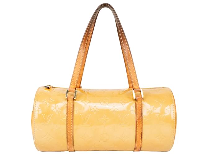 Louis Vuitton Vernis Monogram Papillon Shoulder Bag Yellow Leather  ref.1334042