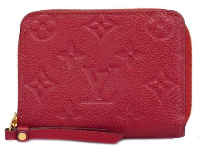 Louis Vuitton Porte monnaie Zippy Cuir Rouge  ref.1334052
