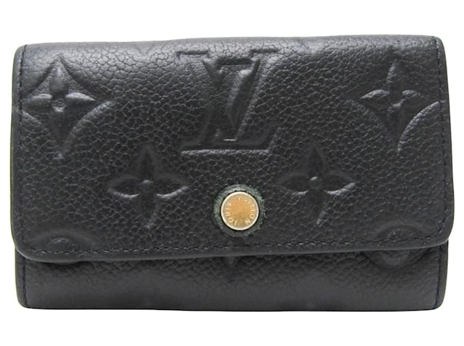 Louis Vuitton 6 Porte-clés Cuir Noir  ref.1334068