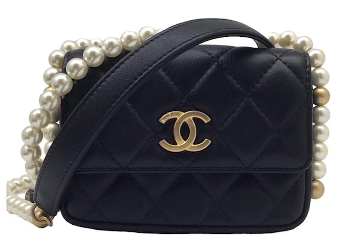 Classique Chanel Matelassé Cuir Noir  ref.1334075