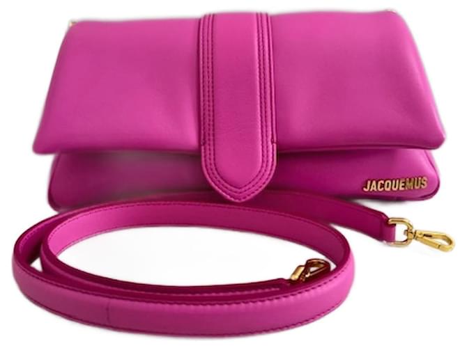 Jacquemus Bambimou LE CHOUCHOU Puffed flap bag. Pink Leather  ref.1334174