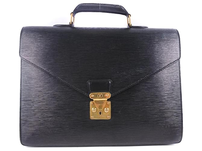 Louis Vuitton Serviette Ambassador Leather Business Bag M54412 in fair condition  ref.1334213