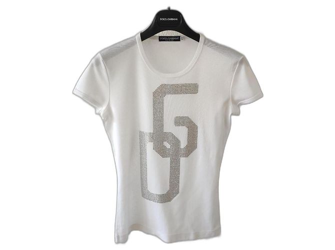 CAMISETA DOLCE & GABBANA EN JERSEY DE ALGODÓN CON ESTAMPADO DG. Blanco