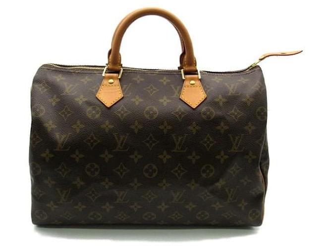 Louis Vuitton Speedy 35 Canvas Handbag M41524 in good condition Cloth  ref.1334417