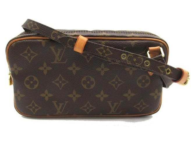 Louis Vuitton Pochette Marly Bandouliere Canvas Crossbody Bag M51828 in good condition Cloth  ref.1334431