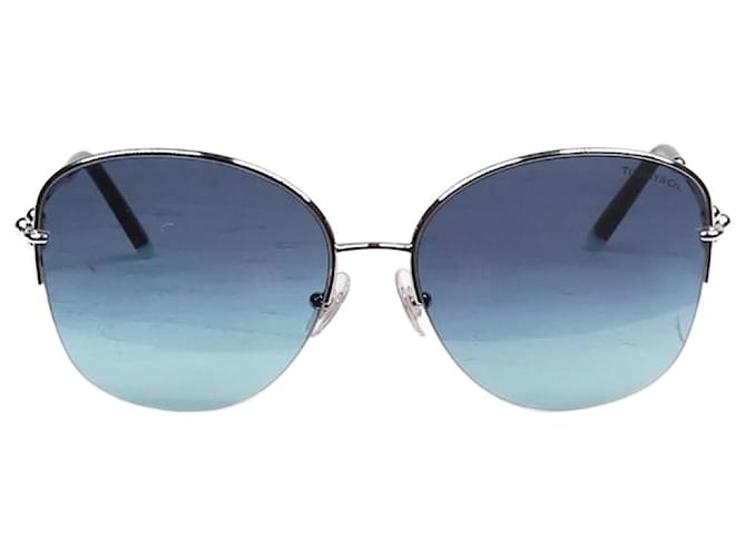 Tiffany & Co Silver metal ombre sunglasses Silvery  ref.1334478