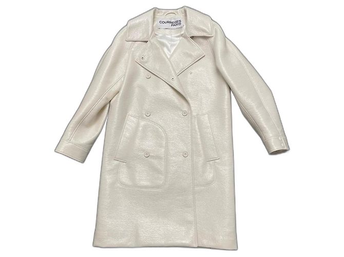Courreges Vinyl Coat Cream