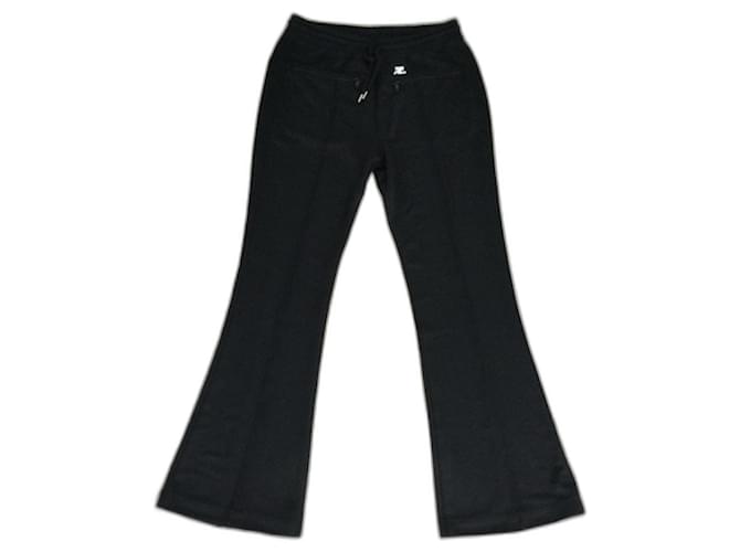 Courreges Pants, leggings Black Polyester  ref.1334525