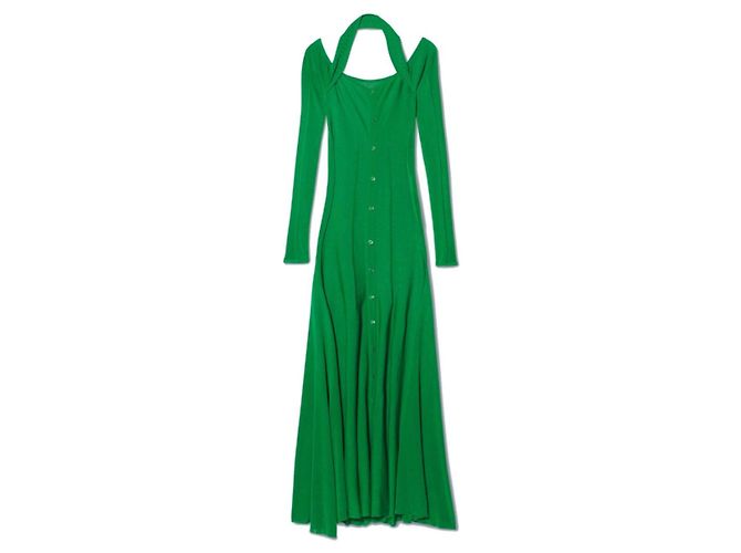 Jacquemus Kleid aus grünem Samt
