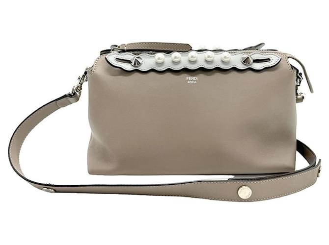 Fendi By The Way Beige Leather  ref.1334561