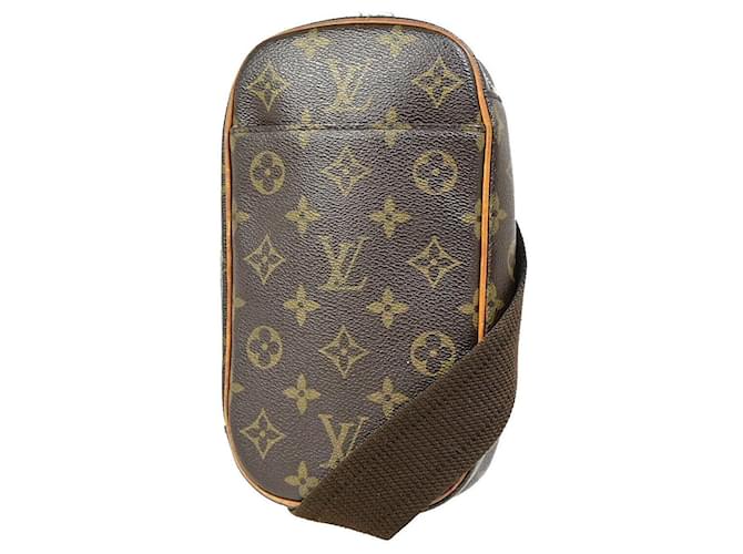 Louis Vuitton Pochette Gange Brown Cloth  ref.1334581