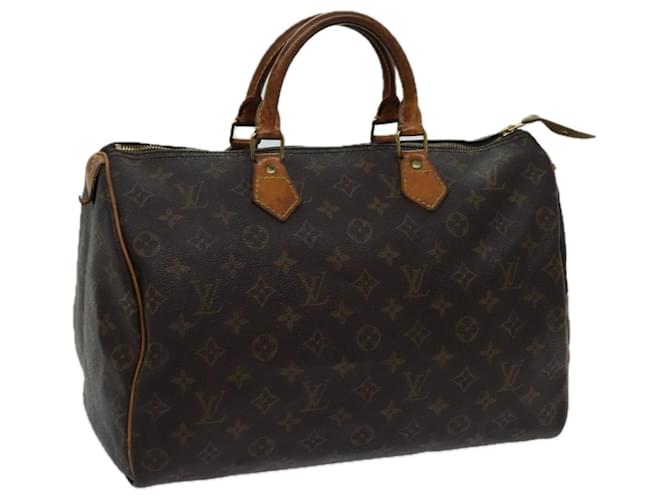 Louis Vuitton Monogram Speedy 35 Hand Bag M41524 LV Auth 70808 Cloth  ref.1334648