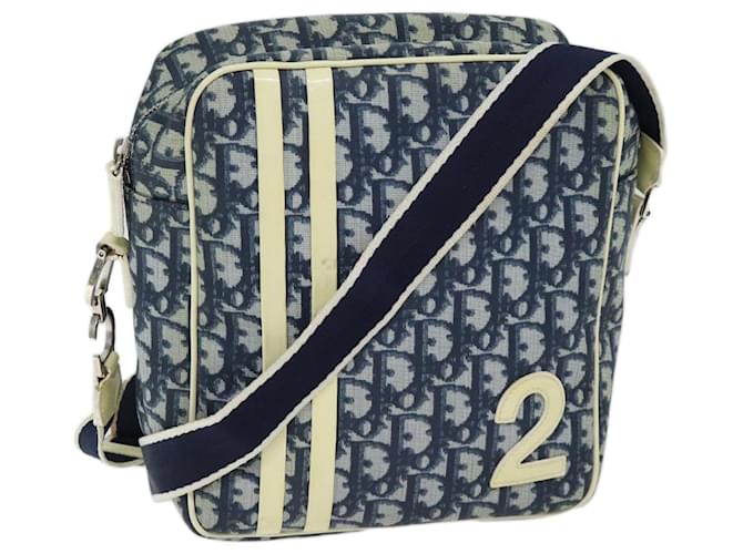 Christian Dior Trotter Canvas Shoulder Bag Navy Auth mr110 Navy blue  ref.1334696