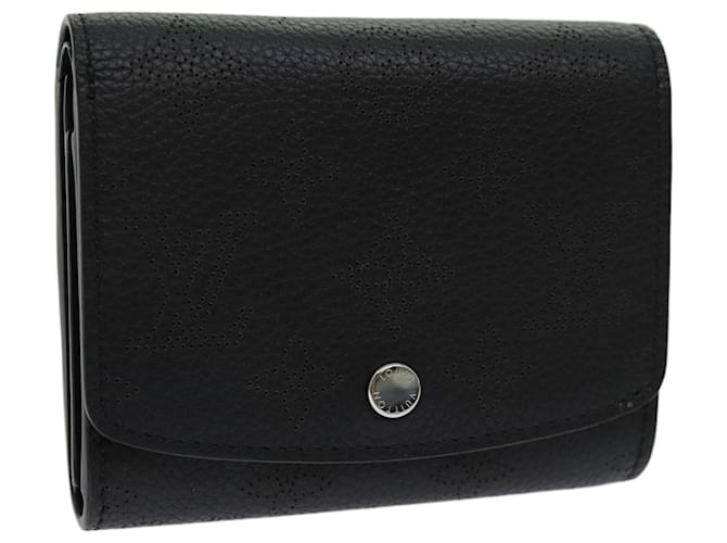 LOUIS VUITTON Mahina Portefeuille Iris Compact Wallet Noir M62540 Auth LV 70838UNE Cuir  ref.1334772