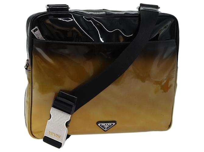 PRADA Shoulder Bag Patent leather Black Auth mr104  ref.1334774