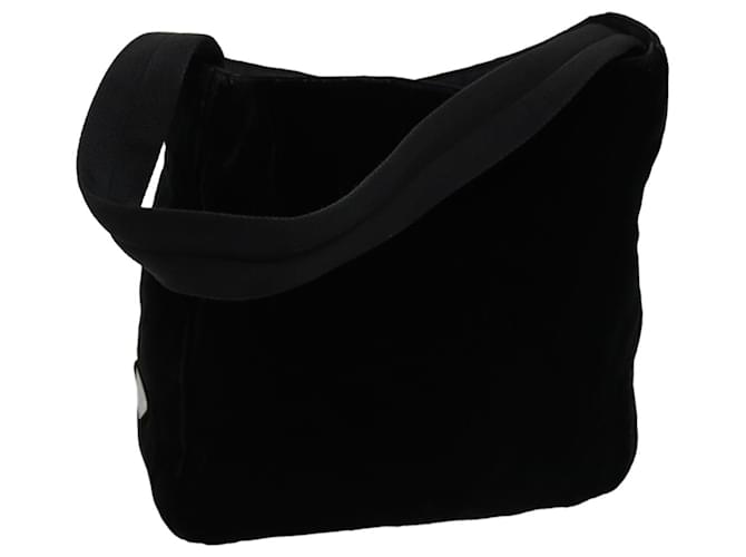 PRADA Shoulder Bag Velor Black Auth bs13411  ref.1334778
