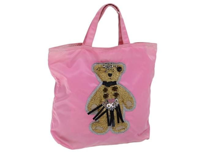 PRADA Hand Bag Nylon Pink Auth yk11651  ref.1334783