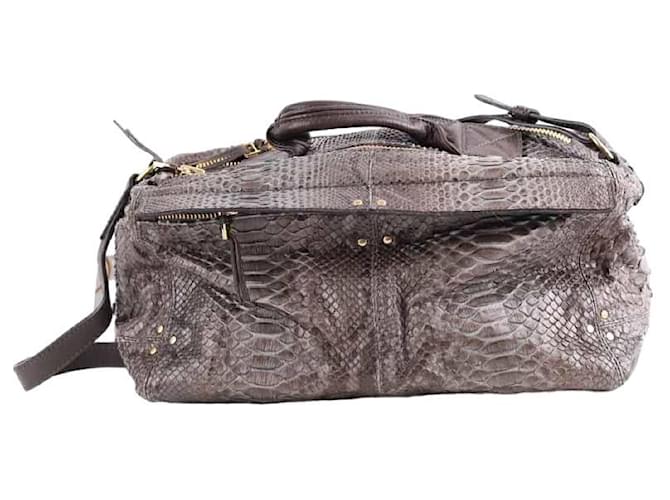 Jerome Dreyfuss handbag with shoulder strap Grey Exotic leather  ref.1334809