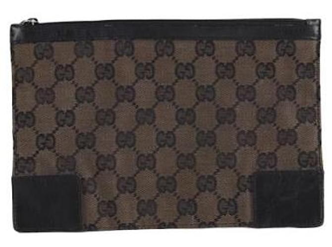 Gucci Pochette Brown Cloth  ref.1334812