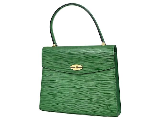 Louis Vuitton Malesherbes Verde Couro  ref.1334893