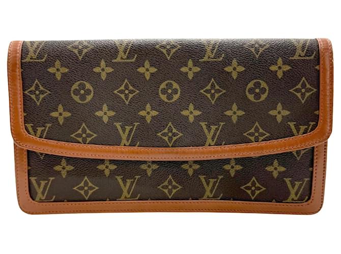 Louis Vuitton Pochette Dame Brown Cloth  ref.1334931