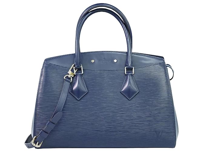 Louis Vuitton Soufflot Azul Couro  ref.1334938
