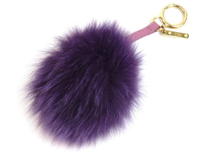 Fendi Pompon charm Purple Fur  ref.1334984