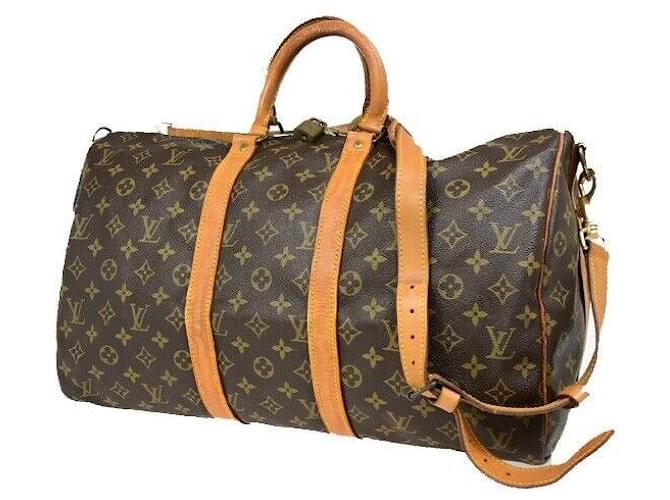 Louis Vuitton Keepall Bandouliere 45 Brown Cloth  ref.1335019