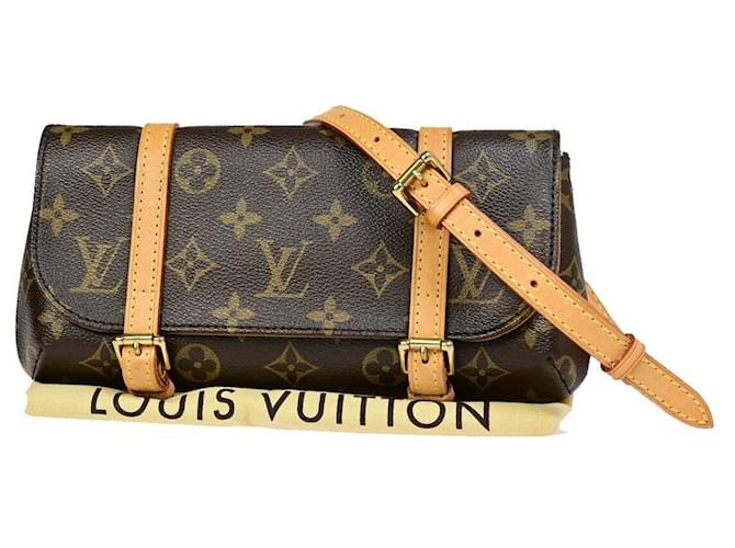 Louis Vuitton Pochette Marelle Brown Cloth  ref.1335045