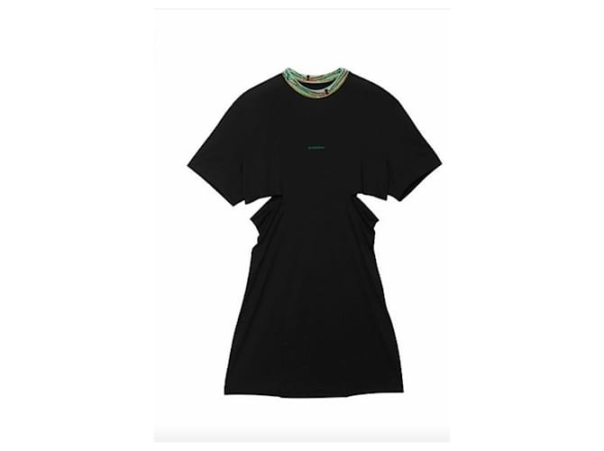 GIVENCHY COTTON T-SHIRT DRESS WITH SIDE OPENINGS. Black  ref.1335059