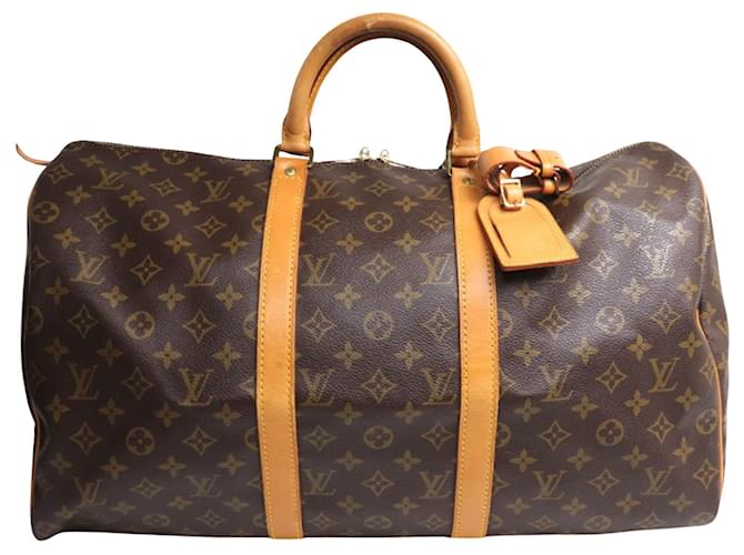 Louis Vuitton Keepall 50 Brown Cloth  ref.1335132