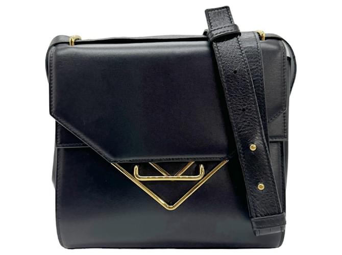 Bottega Veneta O clipe Preto Couro  ref.1335240