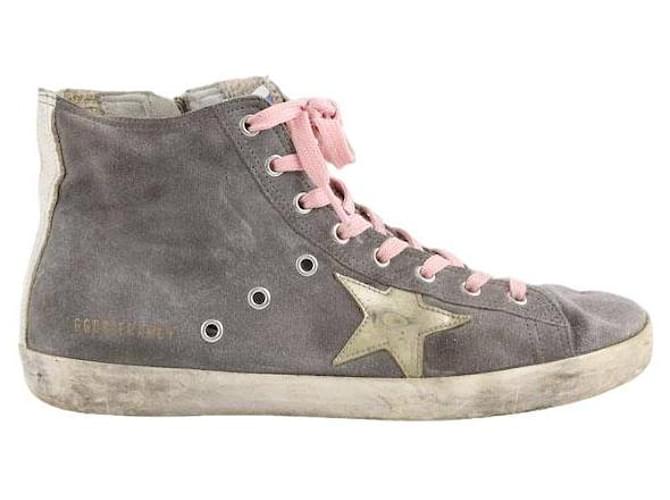 Golden Goose Scarpe da ginnastica in pelle Grigio  ref.1335261