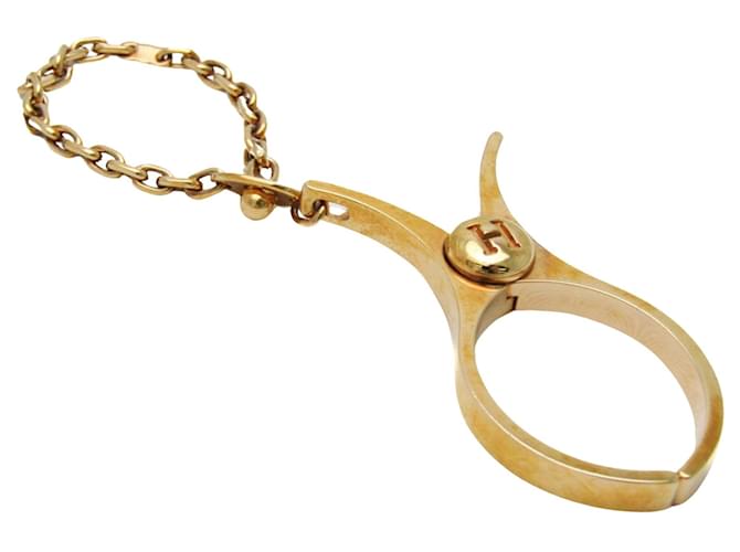 Hermès Pince à gants Golden Metall  ref.1335357