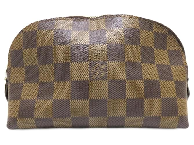 Louis Vuitton Pochette Cosmetic PM Bolsa de toucador de lona N47516 em boa condição  ref.1335477