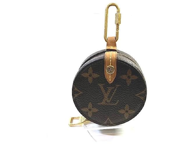 Louis Vuitton Estojo redondo em lona para moedas M68524 em boa condição  ref.1335542