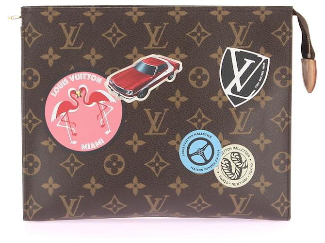 LOUIS VUITTON  Clutch bags T.  cloth Brown  ref.1335548